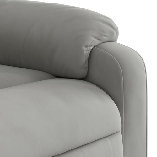 Massagestol mikrofiberstof lysegrå