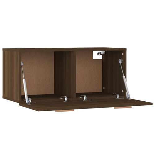 Vægskab 80x35x36,5 cm konstrueret træ brun egetræsfarve