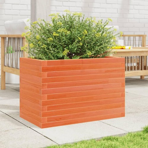 Plantekasse i massivt fyrretræ 70 x 40 x 46 cm - gyldenbrun