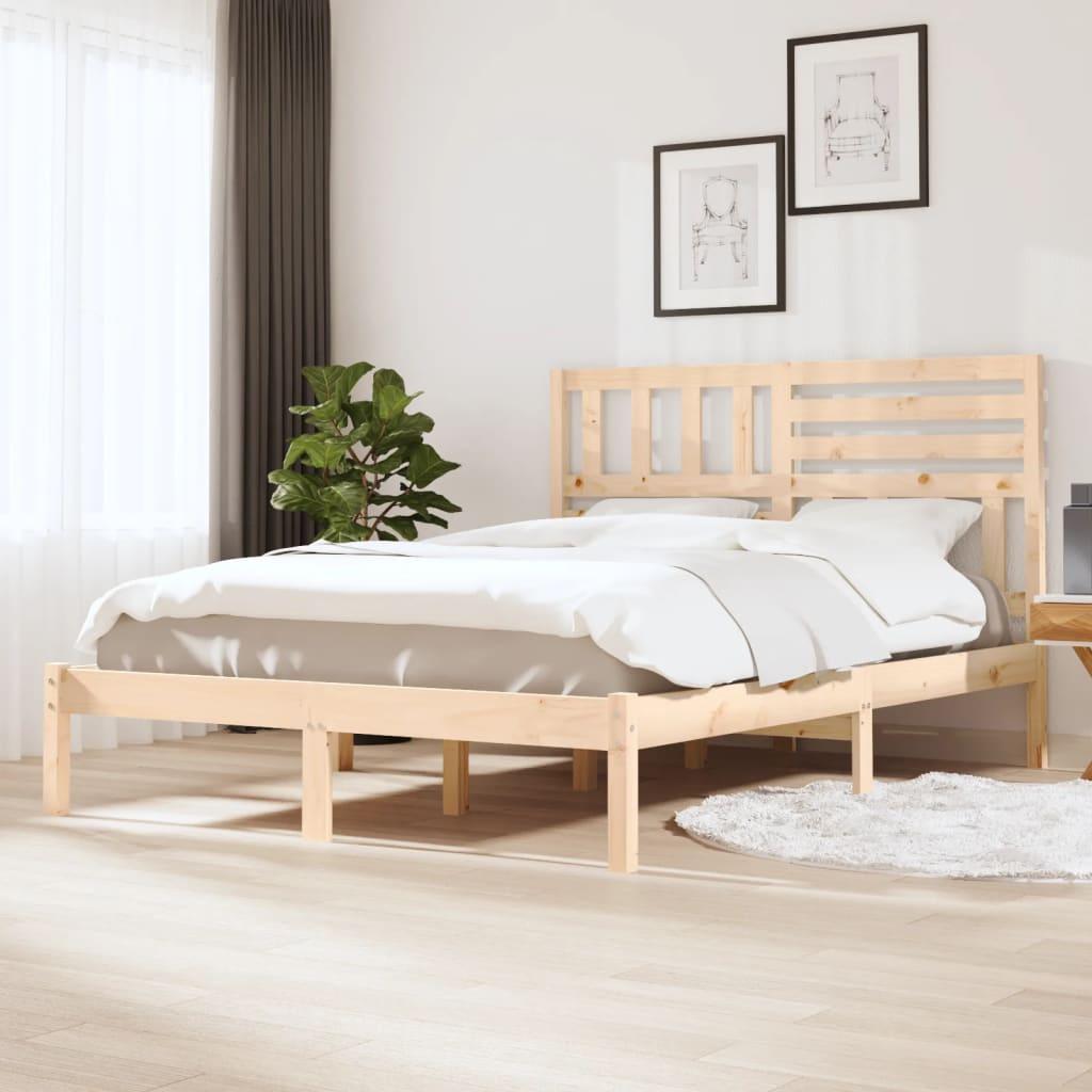 Sengeramme 140x200 cm massivt fyrretræ