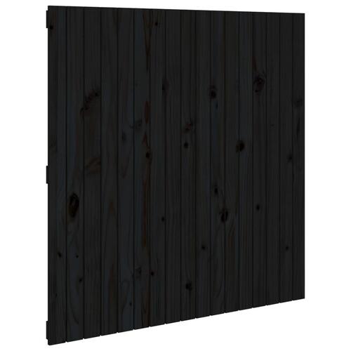 Sengegavl 108x3x110 cm massivt fyrretræ sort
