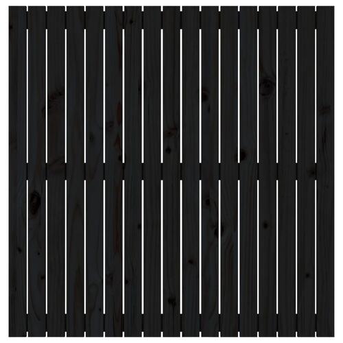 Sengegavl 108x3x110 cm massivt fyrretræ sort