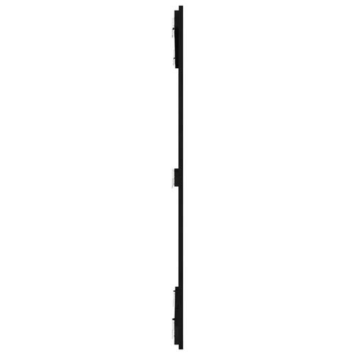 Sengegavl 108x3x110 cm massivt fyrretræ sort
