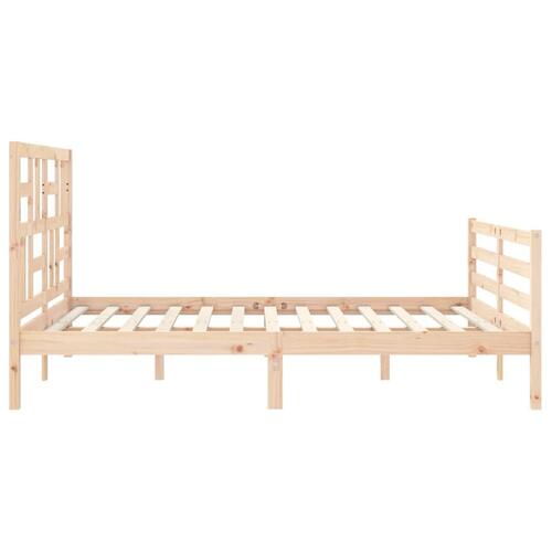 Sengeramme med sengegavl 160x200 cm massivt træ