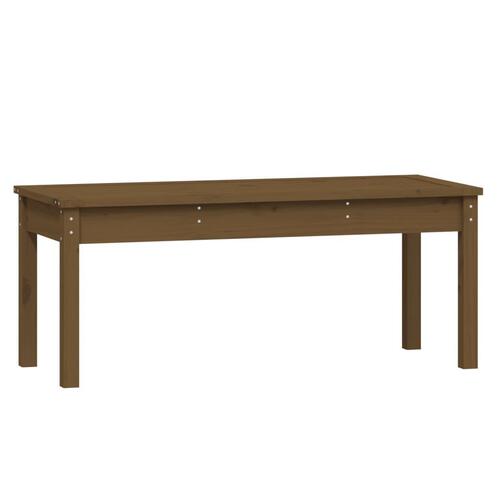 Havebænk 109x44x45 cm massivt fyrretræ gyldenbrun