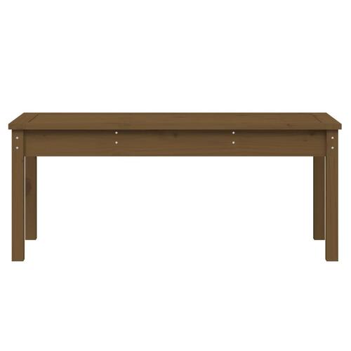Havebænk 109x44x45 cm massivt fyrretræ gyldenbrun