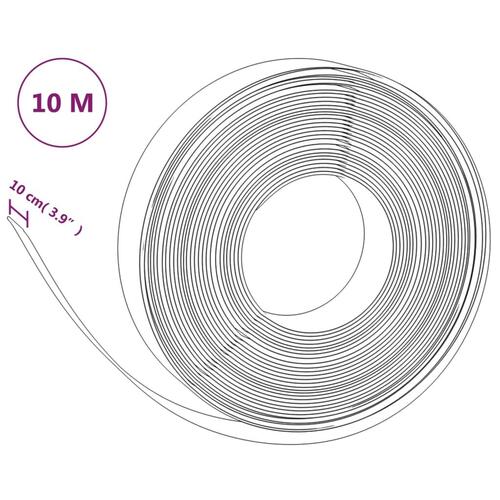 Græskant 10 m 10 cm polyethylen grå