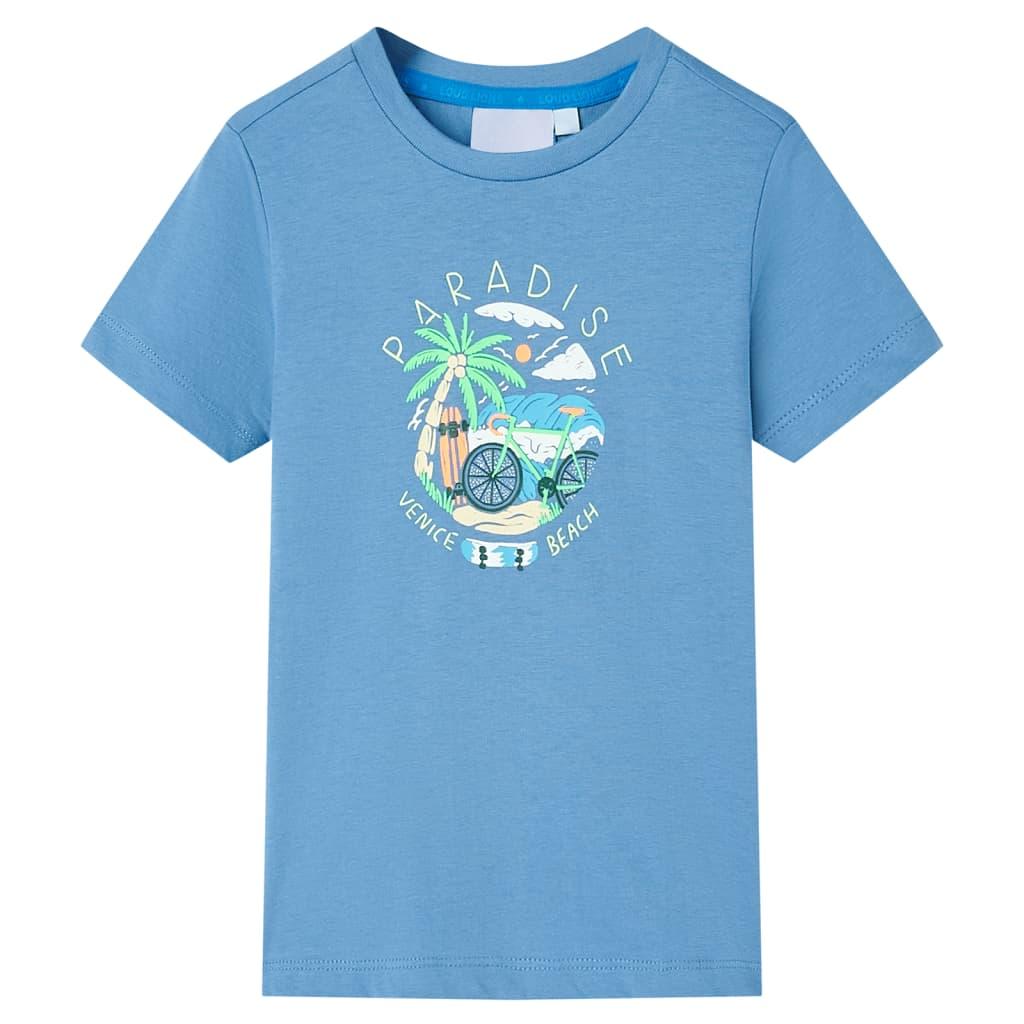 T-shirt til børn str. 92 blå