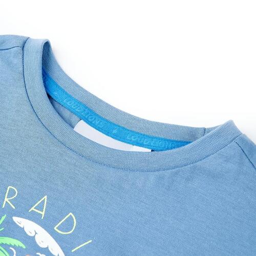 T-shirt til børn str. 92 blå