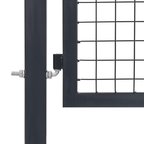 Havelåge med stolper stål 350 x 140 cm antracitgrå