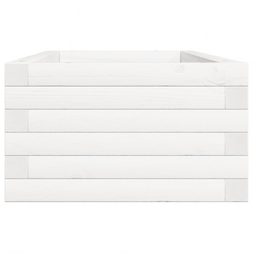 Plantekasse 90x40x23 cm massivt fyrretræ hvid