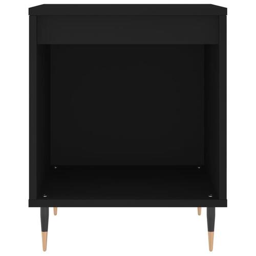 Sengeborde 2 stk. 40x35x50 cm konstrueret træ sort