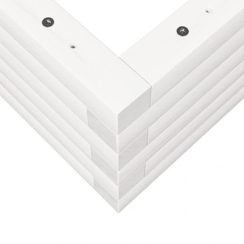 Plantekasse 90x40x23 cm massivt fyrretræ hvid