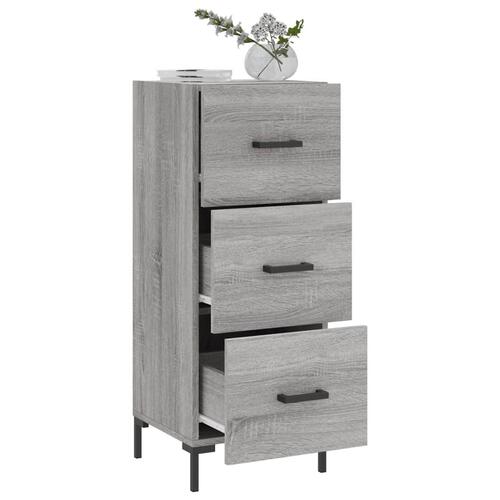 Skænk 34,5x34x90 cm konstrueret træ grå sonoma-eg