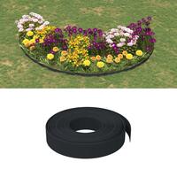 Græskant 10 m 10 cm polyethylen sort