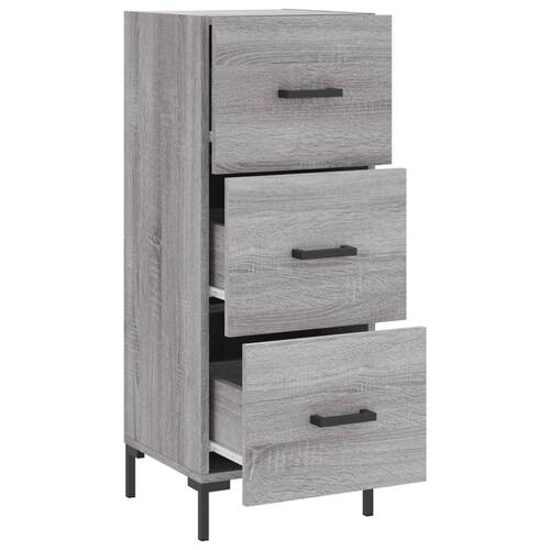 Skænk 34,5x34x90 cm konstrueret træ grå sonoma-eg