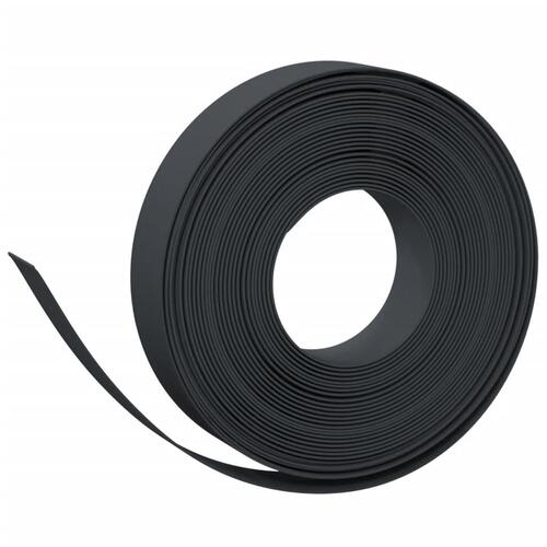 Græskant 10 m 10 cm polyethylen sort