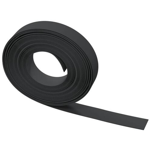 Græskant 10 m 10 cm polyethylen sort