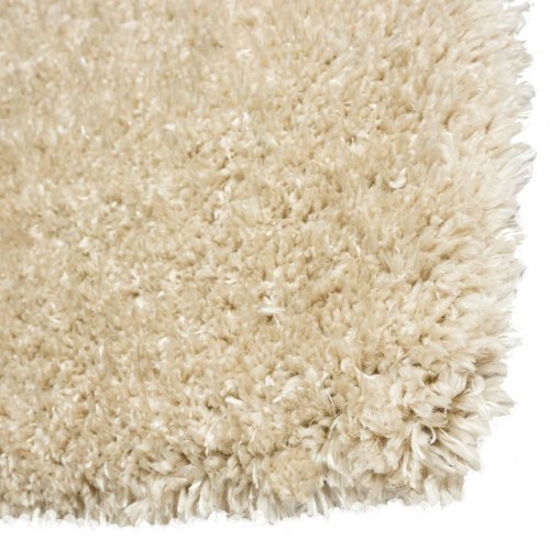 Shaggy gulvtæppe med høj luv 160x230 cm 50 mm beige