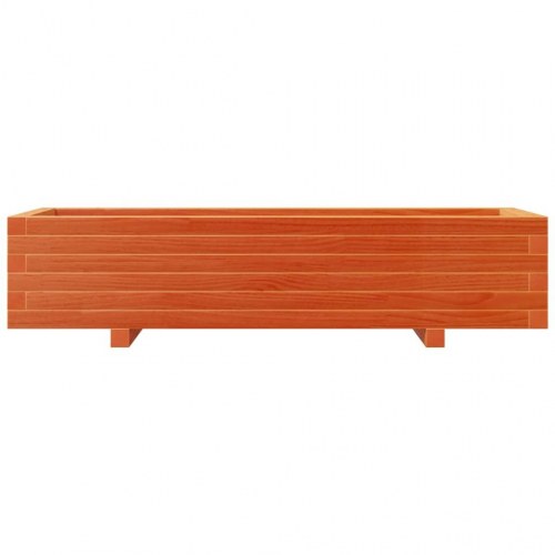 Plantekasse i massivt fyrretræ 110×40×26,5 cm - gyldenbrun
