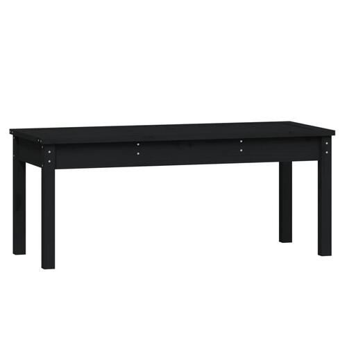 Havebænk 109x44x45 cm massivt fyrretræ sort