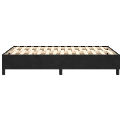 Boxspring sengeramme i fløjl - sort 120×200 cm