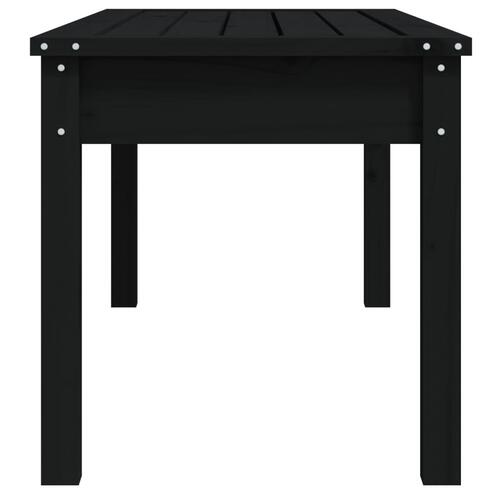 Havebænk 109x44x45 cm massivt fyrretræ sort