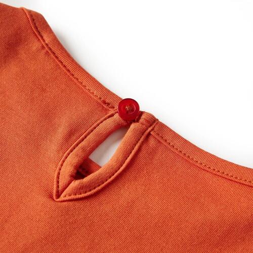 Langærmet T-shirt til børn str. 116 cm orange