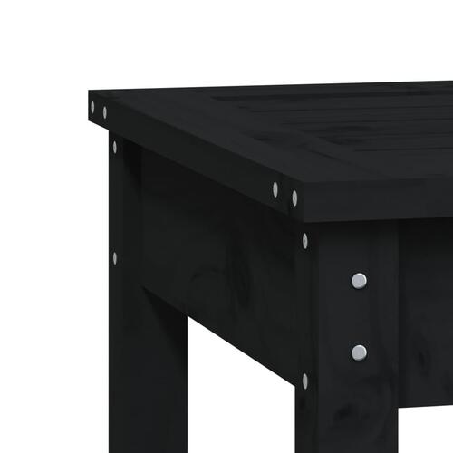 Havebænk 109x44x45 cm massivt fyrretræ sort