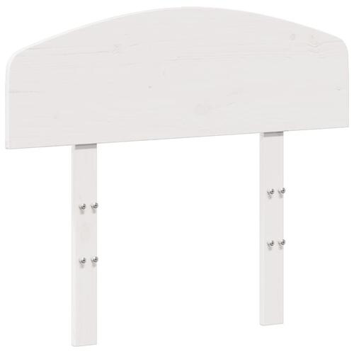 Sengegavl 100 cm massivt fyrretræ hvid