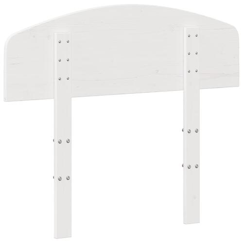 Sengegavl 100 cm massivt fyrretræ hvid