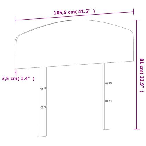 Sengegavl 100 cm massivt fyrretræ hvid