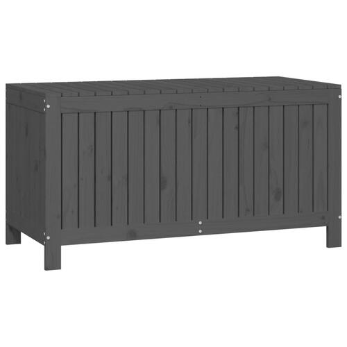 Opbevaringskasse til haven 121x55x64 cm massivt fyrretræ grå