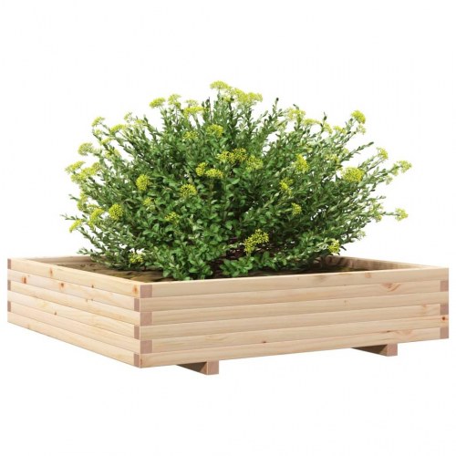 Plantekasse 110x110x26,5 cm massivt fyrretræ