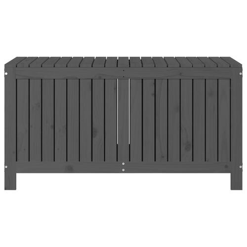 Opbevaringskasse til haven 121x55x64 cm massivt fyrretræ grå