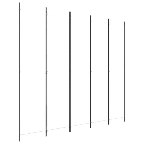 5-panels rumdeler 250x220 cm stof hvid