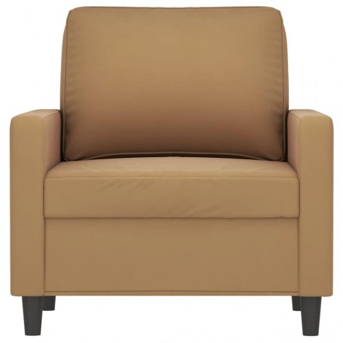 Lænestol i velour - 60 cm sædebredde, brun