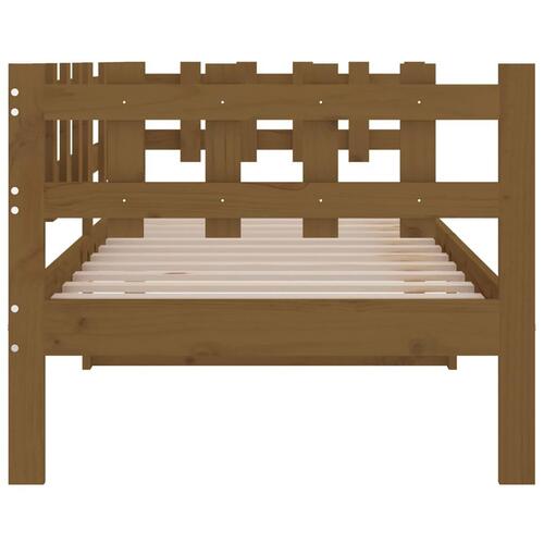 Daybed 80x200 cm massivt fyrretræ gyldenbrun