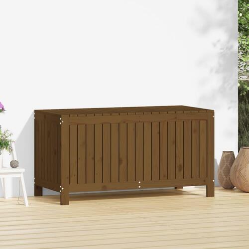 Havekasse 121x55x64 cm massivt fyrretræ gyldenbrun