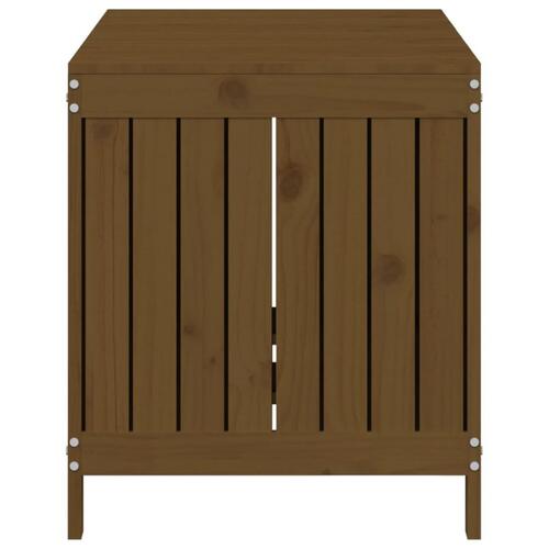 Havekasse 121x55x64 cm massivt fyrretræ gyldenbrun