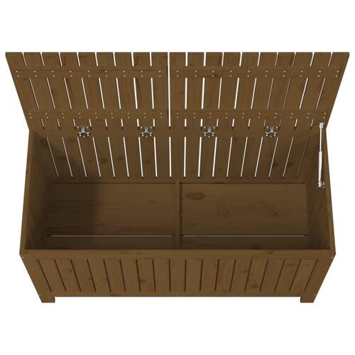 Havekasse 121x55x64 cm massivt fyrretræ gyldenbrun