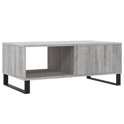 Sofabord 90x50x36,5 cm konstrueret træ grå sonoma-eg