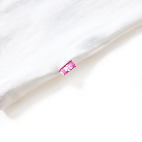 Langærmet T-shirt til børn str. 140 ecrufarvet