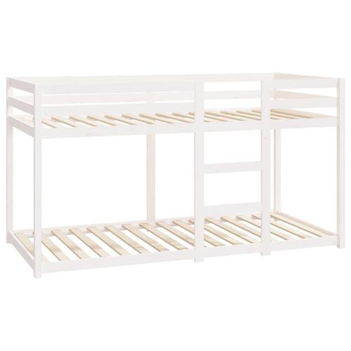 Køjeseng 90x200 cm massivt fyrretræ hvid