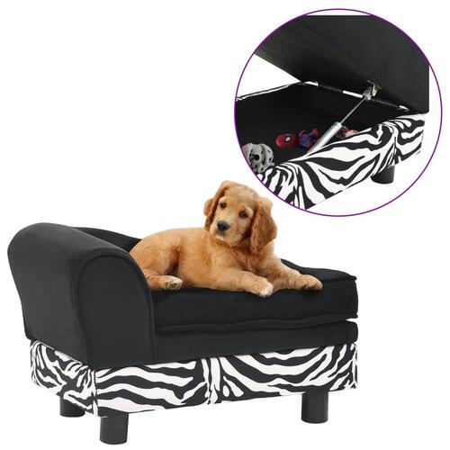 Hundesofa 57x34x36 cm plys sort