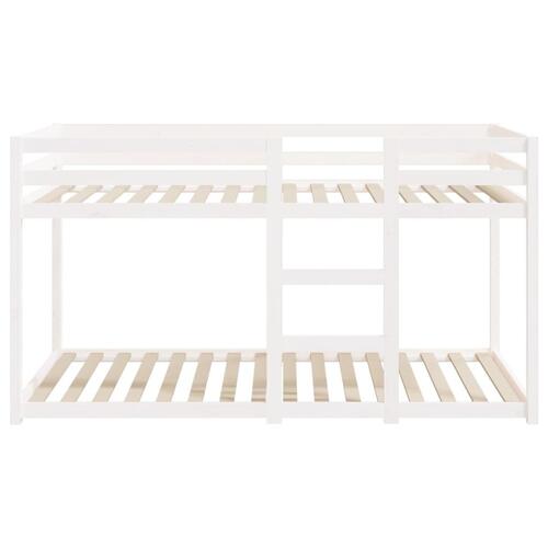 Køjeseng 90x200 cm massivt fyrretræ hvid
