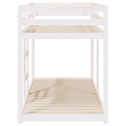 Køjeseng 90x200 cm massivt fyrretræ hvid