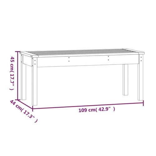 Havebænk 109x44x45 cm massivt douglasgran