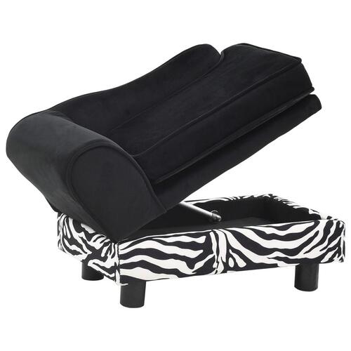 Hundesofa 57x34x36 cm plys sort
