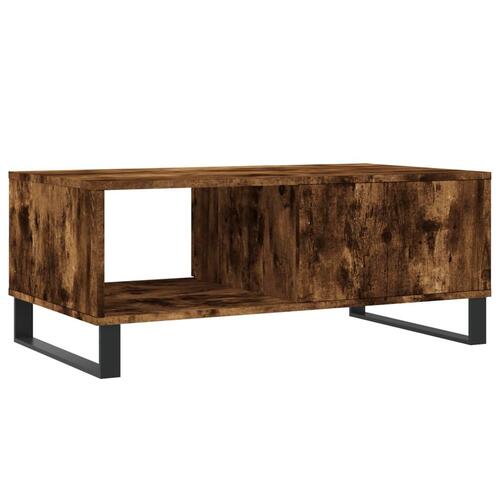 Sofabord 90x50x36,5 cm konstrueret træ røget egetræsfarve